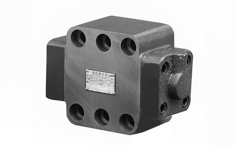 Hydraulic check valve plate connection details