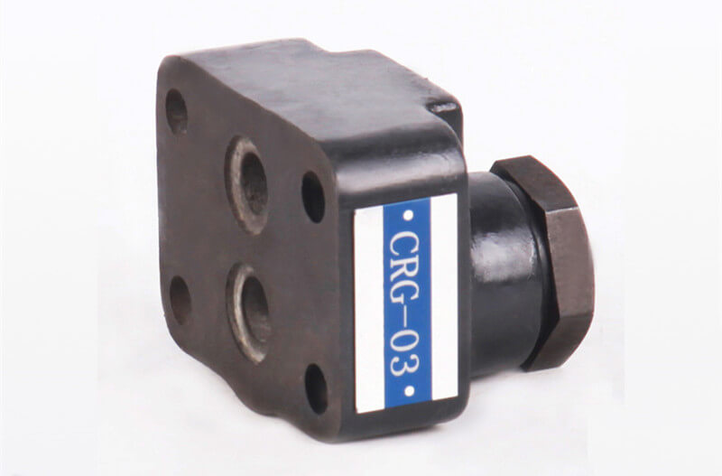 Right angle hydraulic check valve block detail 2