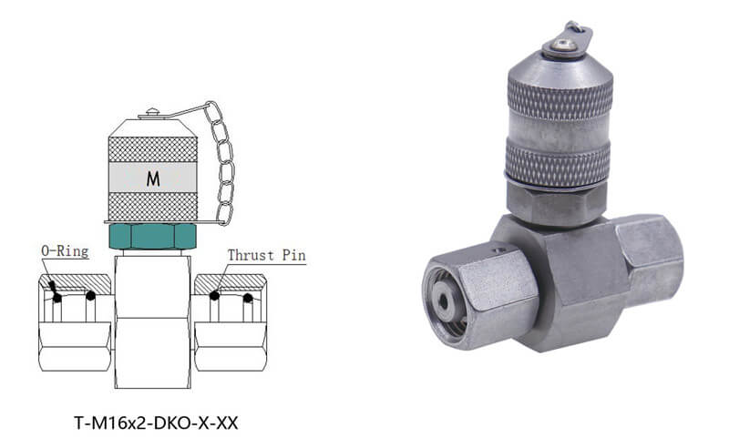 specification of hydraulic test point with tee connection 3